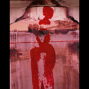 Hadi Salehi, Atashkadeh, 2020, polaroid 55 on archival paper with acrylic paint, unique. Courtesy of the artist and Advocartsy Gallery