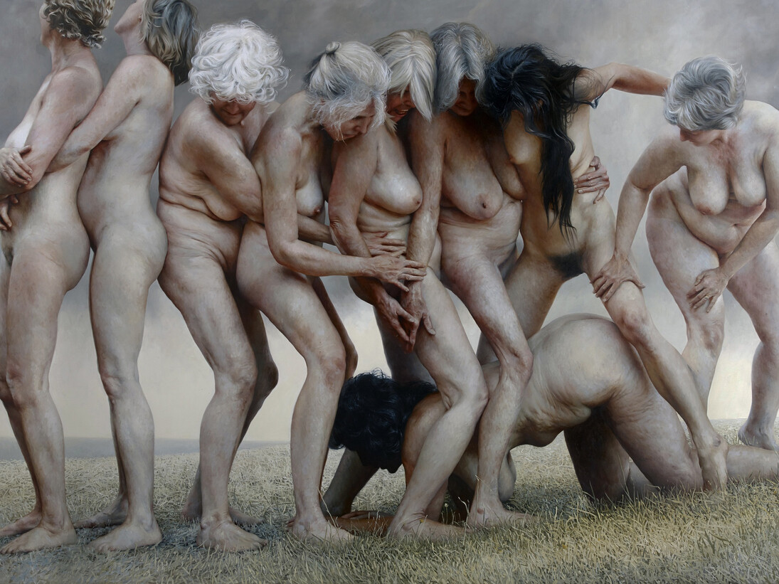 Aleah Chapin, It Was The Sound Of Their Feet, 2014, Oil on linen, © Aleah Chapin, courtesy of Flowers Gallery, London and New York