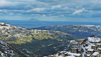 Veduta da Galati Mamertino all'isola di Filicudi