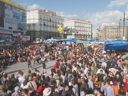 «Indignados» en la Puerta del Sol, Madrid