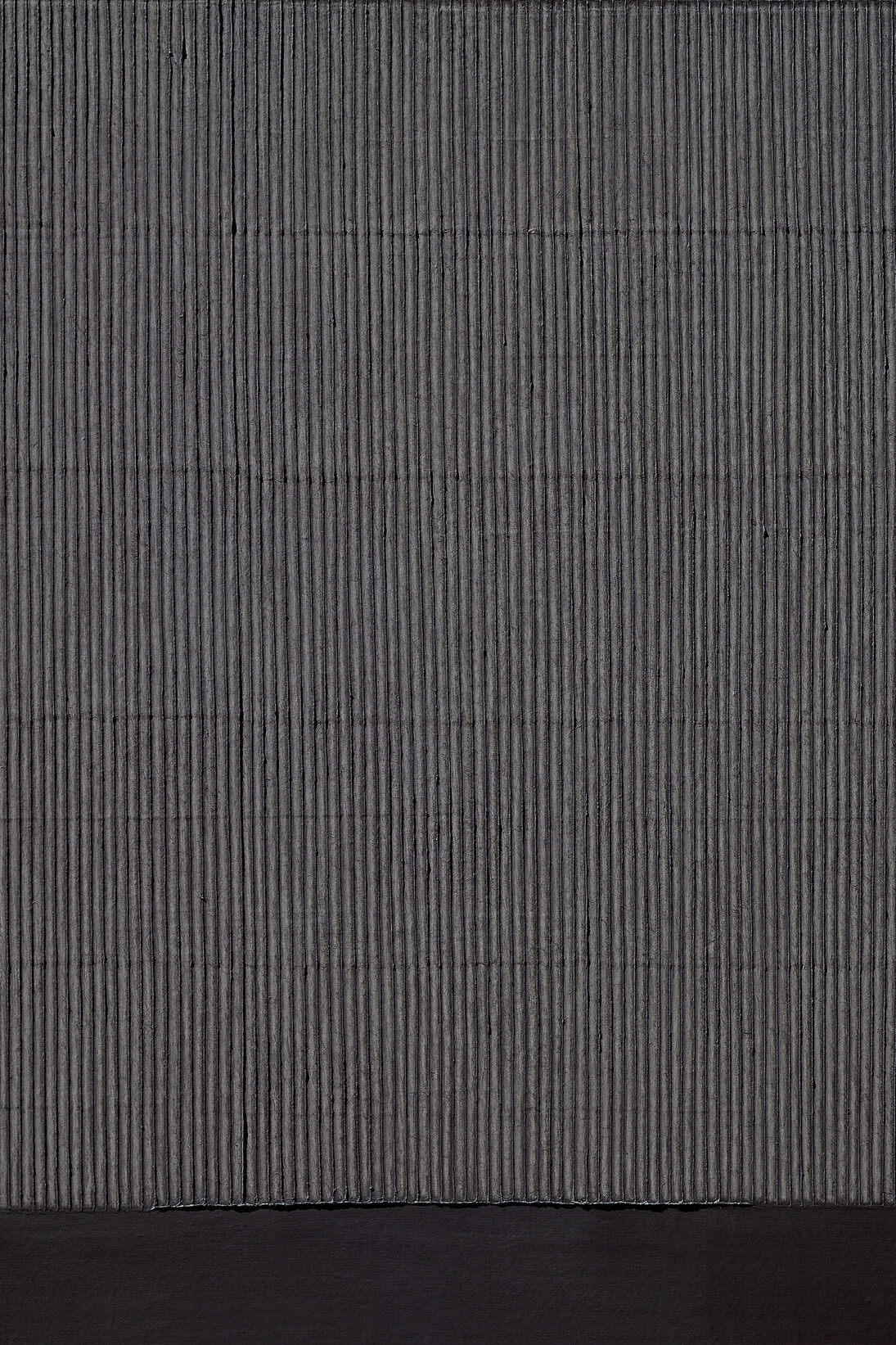 Park Seo-Bo, "Ecriture(描法)No. 961117" 1996, Black ink, white clam and oyster shell powder and glue with Korean, Hanji paper on canvas, 162.3 x 130 cm / 64 x 51 1/8 in, Courtesy Galerie Perrotin