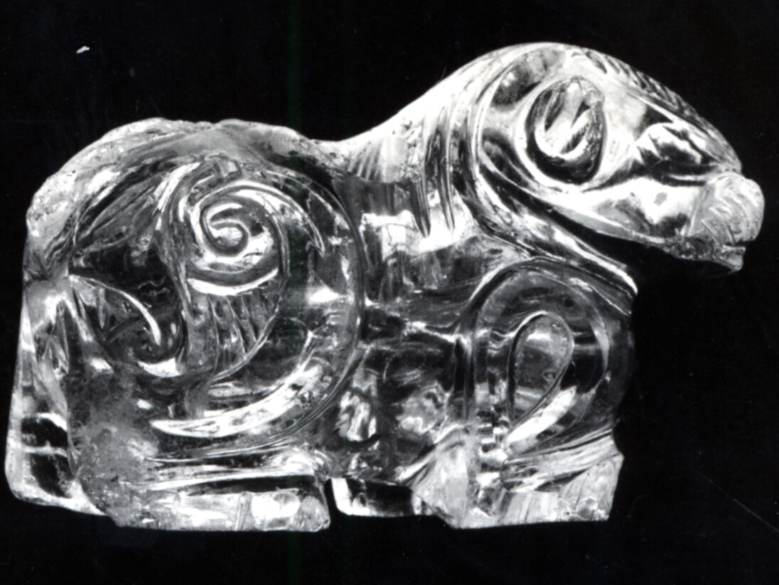Lion-shaped rock crystal bottle, likely used to store perfume or oils, which were among the most luxurious items of any Muslim court, Egypt, probably Cairo, AD 900–950, © The Trustees of the British Museum