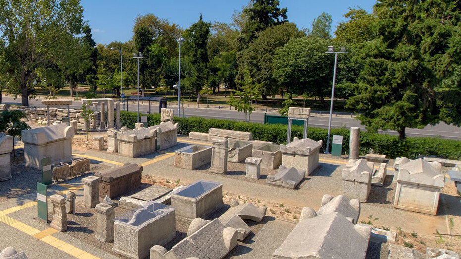 Memory in stone, exhibition view. Courtesy of Archaeological Museum of Thessaloniki