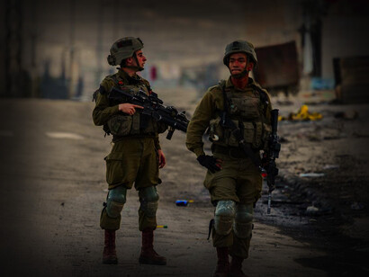 Soldados israelíes cerca de la franja de Gaza