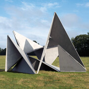 Fantastic Architecture I, 1963/2013, Stainless Steel, 520 x 780 x 710 cm, Artwork courtesy The Estate of Lygia Clark and Alison Jacques Gallery, London. Image copyright O Mundo de Lygia Clark-Associação Cultural, Rio de Janeiro, Courtesy Alison Jacques Gallery, London. Photography: Michael Brzezinski