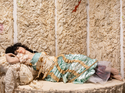 Colette Lumiere at Art Basel, Recently Discovered Ruins of a Dream, installation view (close-up). Courtesy of Company Gallery