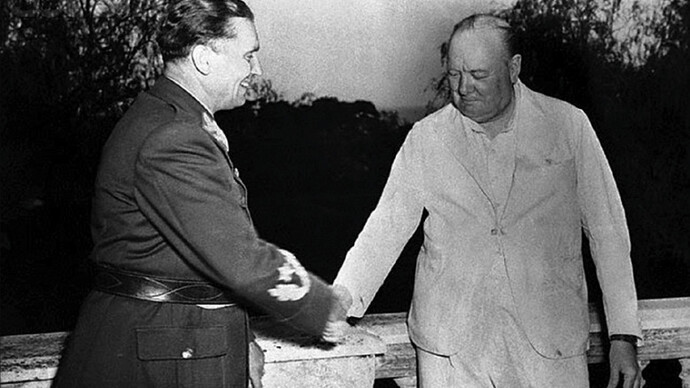 Tito with Winston Churchill