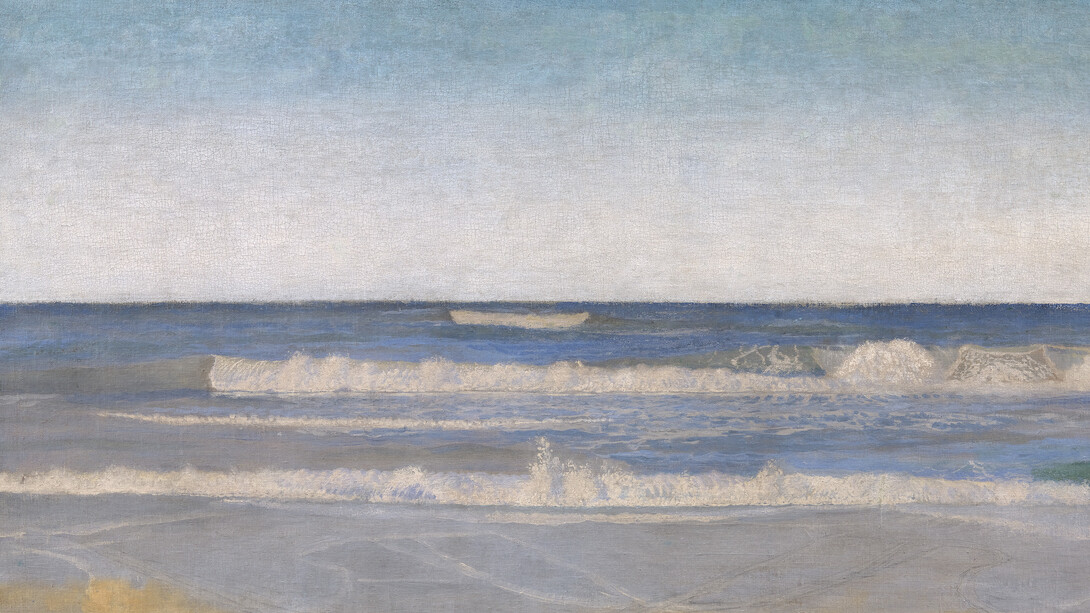 Niels Skovgaard, Heavy Swells at the West Coast of Jutland, 1894, Tempera on canvas, 92 x 147 cm. Courtesy of National Gallery of Denmark
