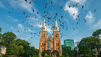Catedtral de Notre Dame en la ciudad de Ho Chi Minh, Vietnam