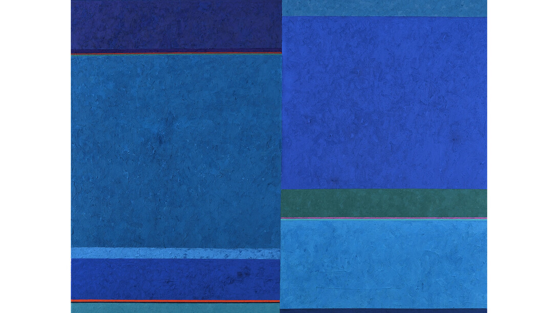Gonçalo Ivo, Contrepoint, 1,0 x 1,0m, 2014, huile sur toile, Courtesy Galerie Boulakia