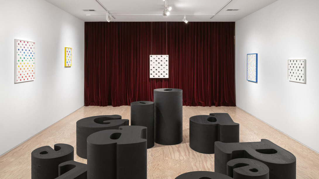 Sadie Barnette, 28, exhibition view. Courtesy of Jessica Silverman