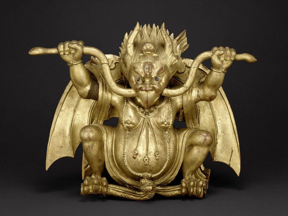 Garuda, Gilded and lacquered wood, Tibet, 18th century (c) The Trustees of the British Museum