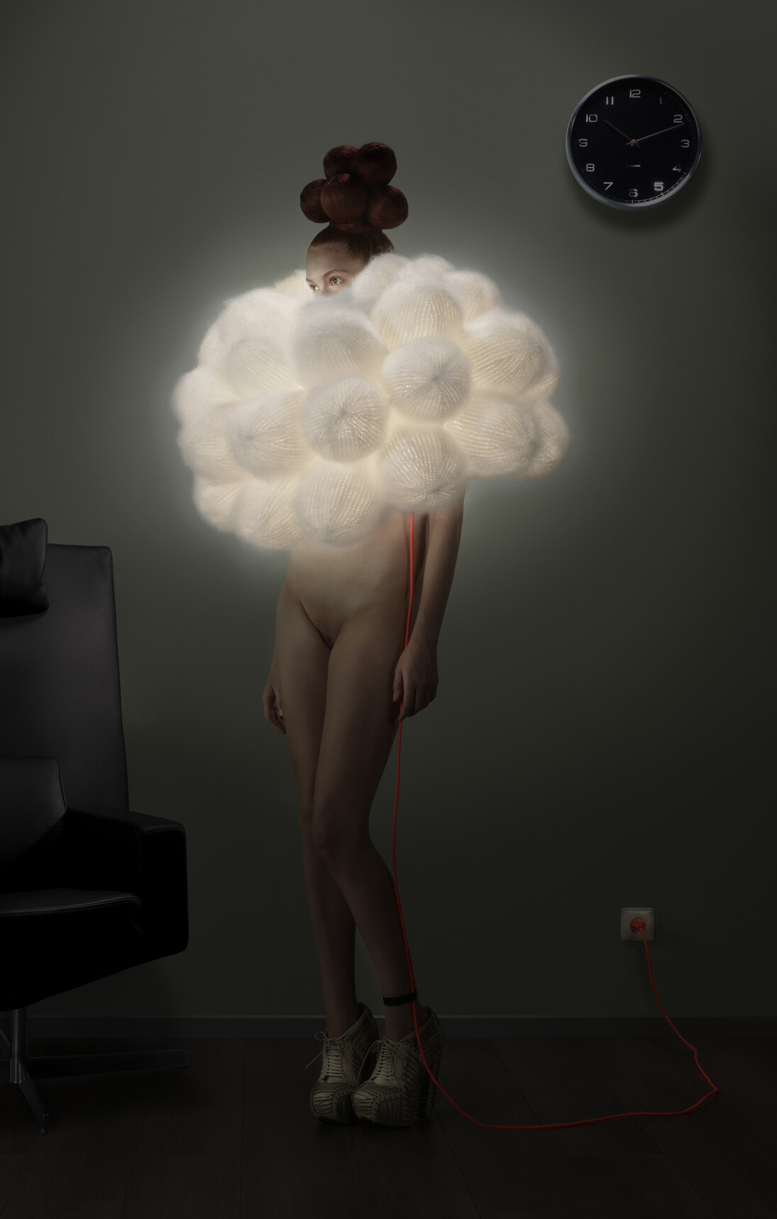 Marcel Wanders [Dutch, b. 1963]
Phoebe 4, 2013
Mohair weave, monofil, LED lights, steel
wire
71 x 29.5 x 29.5 inches
180 x 75 x 75 cm
Edition of 3