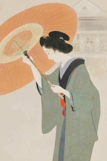 Kaburaki Kiyokata, Shintomi-cho town (detail), 1930. Courtesy of the National Museum of Modern Art