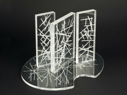 Paolo Gubinelli, Plexiglass engraving, cm 28 x 38, 2015
