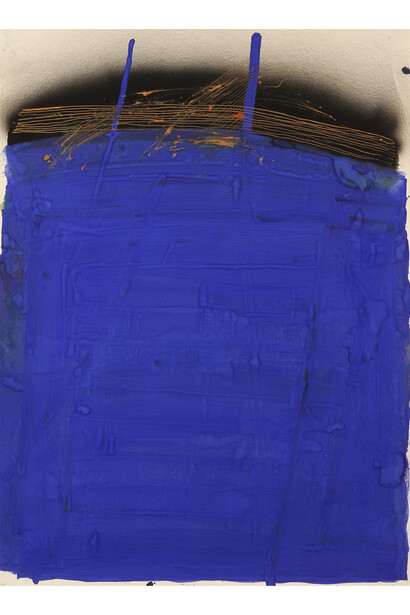 Shaun O'Dell, ultra.2, 2014, Gouache on paper mounted on canvas mounted on panel, 30 x 22 in. Courtesy: Susan Inglett Gallery, NYC.