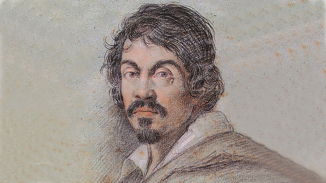 A portrait of the Italian painter Michelangelo Merisi da Caravaggio