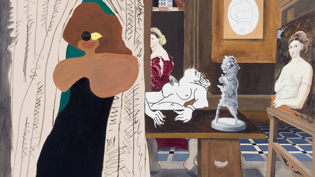 Alun Williams, Six Fornarinas, 2010, huile et acrylique sur toile, 130,5 x 161,5 cm, courtesy of galerie anne barrault