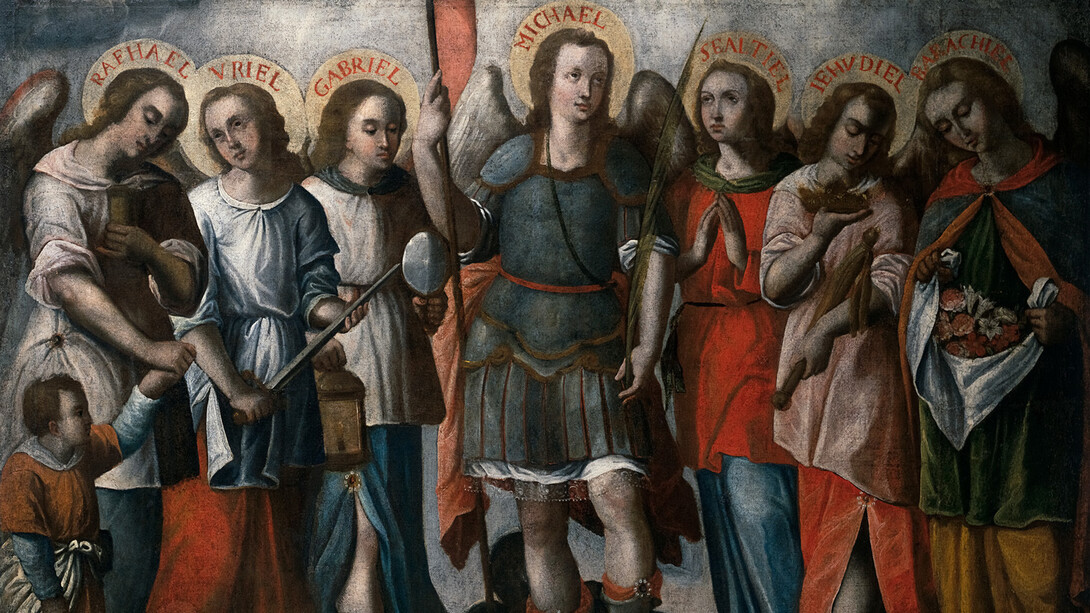 Anónimo, Los siete arcángeles de Palermo, ca. 1620-1650. Cortesía del Museo Pedro de Osma