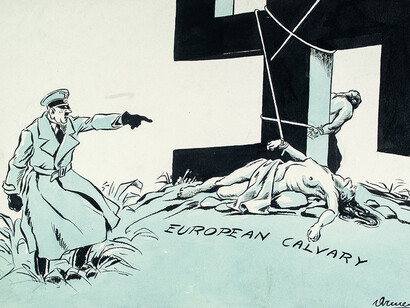 Mario Armengol Torrella, Aren't you Christians?, 25 april, 1943. Courtesy of Museu Nacional d'Art de Catalunya. Col·lecció Família Armengol Gasull