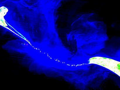 Dhanushkodi, Rama Setu as it looks thru Aerial view