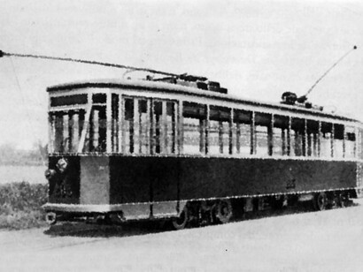 Tram della serie 200, Bologna, 1937. Collezione Pietro Chiesa.
