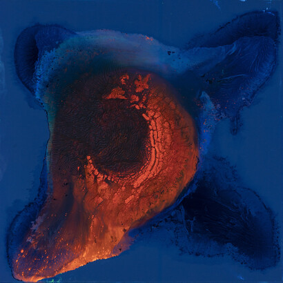 GeorgII Uvs, Genesis #2 [UV Light Exposure], 2017, 90x90cm. Courtesy the artist