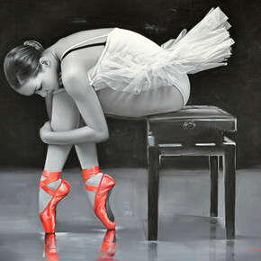 Chung Shek (b. 1980), A Touch of Passion, 2015, oil on canvas, 76 x 101 cm. From The Contemporary Fine Art Gallery Eton