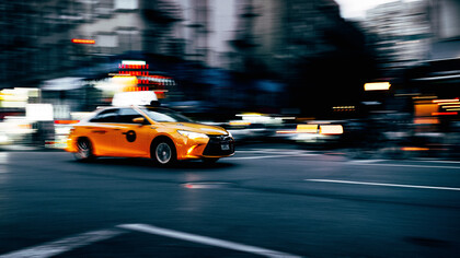 Taxi con energía alternativa en la ciudad de Nueva York, Estados Unidos