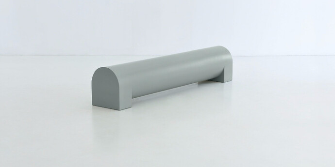 Cylindrical Bench, Gregor Jenkin Studio.Credit Peter Maltbie