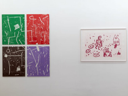André Butzer, ausstellungsansicht. Mit freundlicher genehmigung der Galerie Christine Mayer