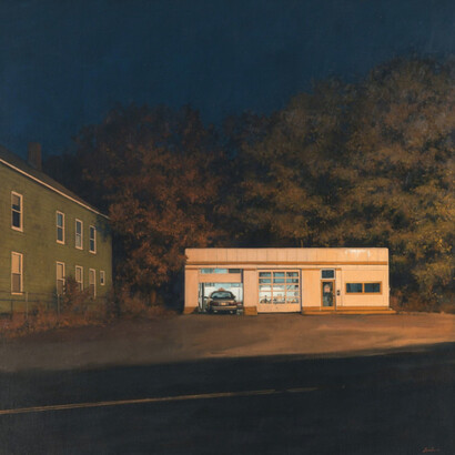 Linden Frederick, Taxi, 2016, oil on linen, 36 x 36 inches