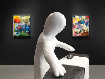 Friedrich Kunath, On a clear day I can see you forever, vue de l'exposition. Avec l'aimable autorisation de la Galerie Max Hetzler