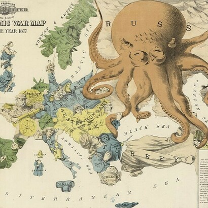 Serio-Comic War Map For The Year 1877