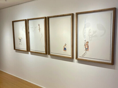 Varios artistas, The breath of time, vista de exhibición. Cortesía de Beatriz Esguerra Art