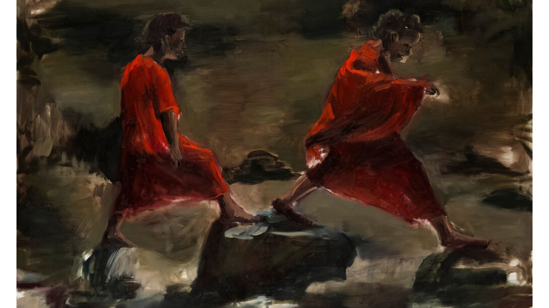 Lynette Yiadom-Boakye, Curses, 2011, Oil on canvas, 160 x 202 cm, Private Collection, US Courtesy of Corvi-Mora, London and Jack Shainman Gallery, New York