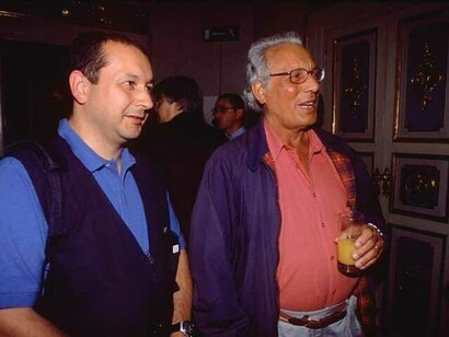 Michele Manzotti con Enzo Jannacci (Milano, giugno 2003)