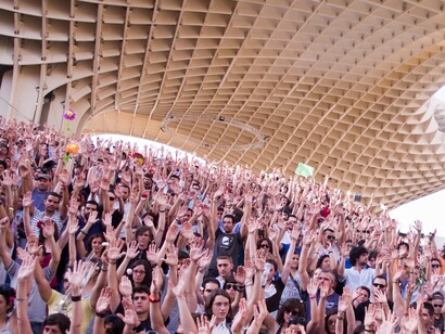 Concentración del 15-M en Sevilla