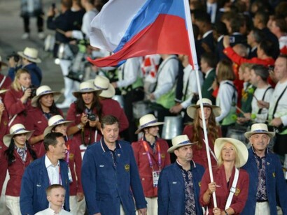 Delegación rusa en los juegos olímpicos de invierno de Sochi