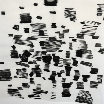 Sans titre, Encre de chine et pigment sur papier, 35×35cm, 2013