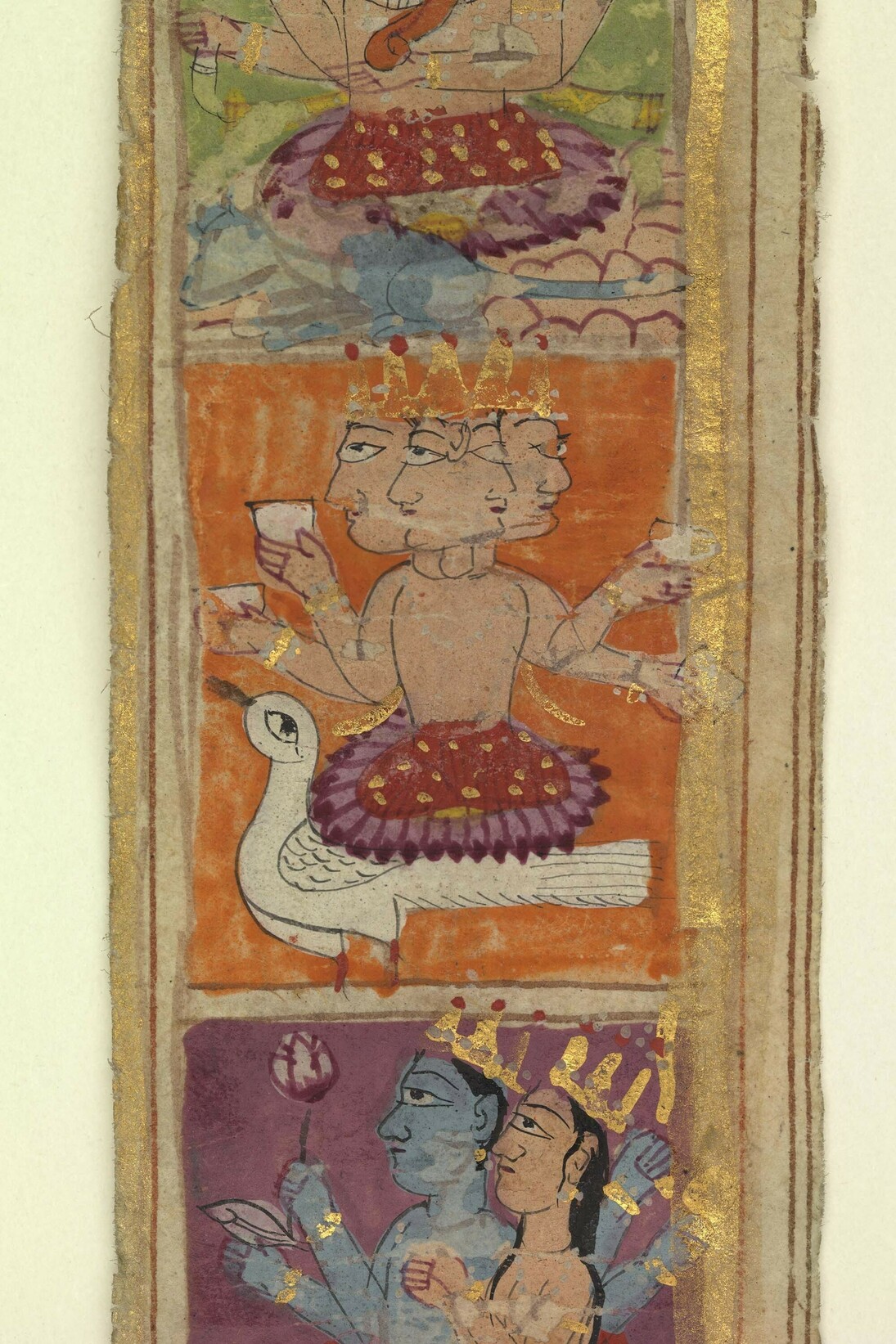 The Bhagavad Gita, Ink, colours and gold on paper, with metal scroll case, 18th-19th century, India, © Trustees of the Chester Beatty Library, Dublin