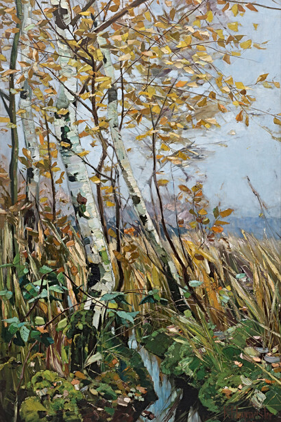 Karl Hagemeister, Birkenwaeldchen im Herbst