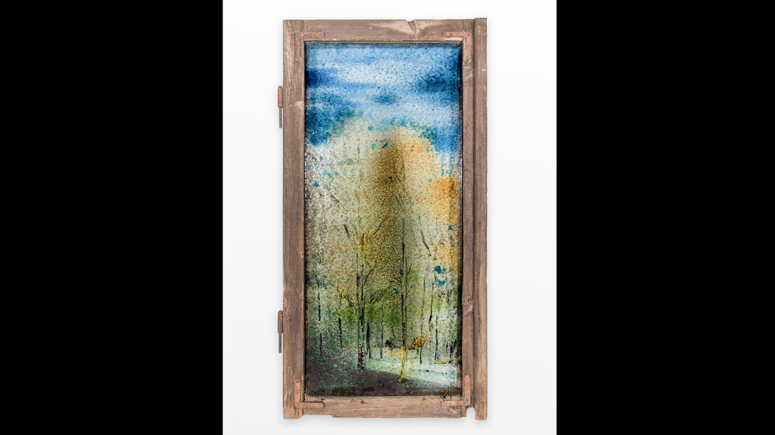 Augustas Serapinas
October 21st, 2018
Moldura de madeira recuperada, vitral
reclaimed window frame, stained glass
Courtesy of the artist and Emalin, London.
#augustasserapinas