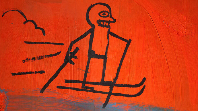 Jean-Michel Basquiat, Skifahrer (skier) (detail), 1983. Mit freundlicher genehmigung von Hauser & Wirth