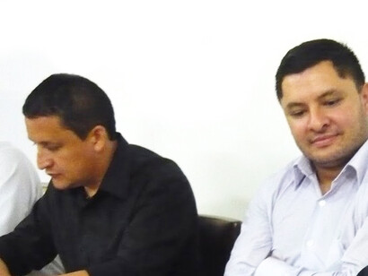Mauricio Vargas Ortega con Gustavo Solórzano