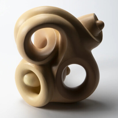 Shigematsu Ayumi 重松あゆみ, Sculpture, yellow jomon, 2018. Courtesy of Dai Ichi Arts