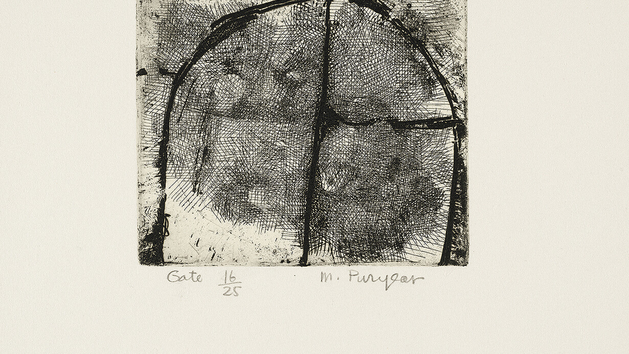 Martin Puryear, Gate, 1966, Soft ground etching, with burnishing, Courtesy of the artist. © Martin Puryear. Photography © The Art, Institute of Chicago.