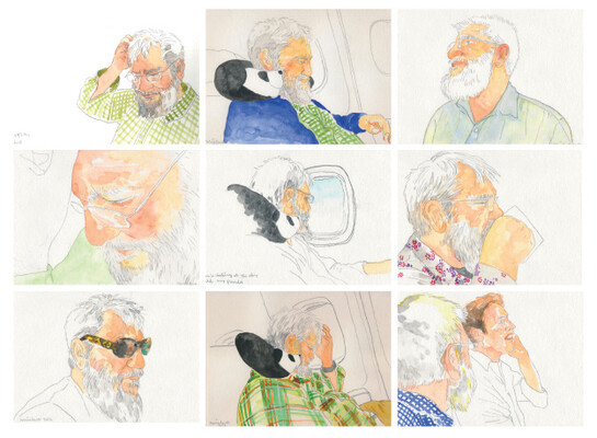 Mieko Meguro, watercolor, 2014, variable dimensions