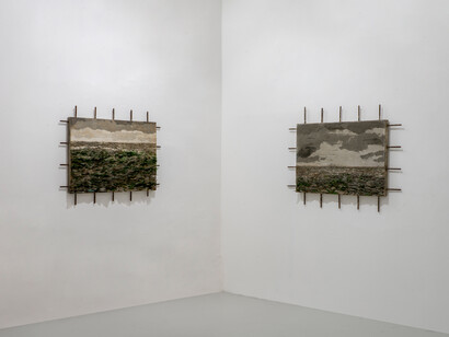 Yoan Capote, Ruido blanco (White noise), exhibition view. Courtesy of Galleria Continua