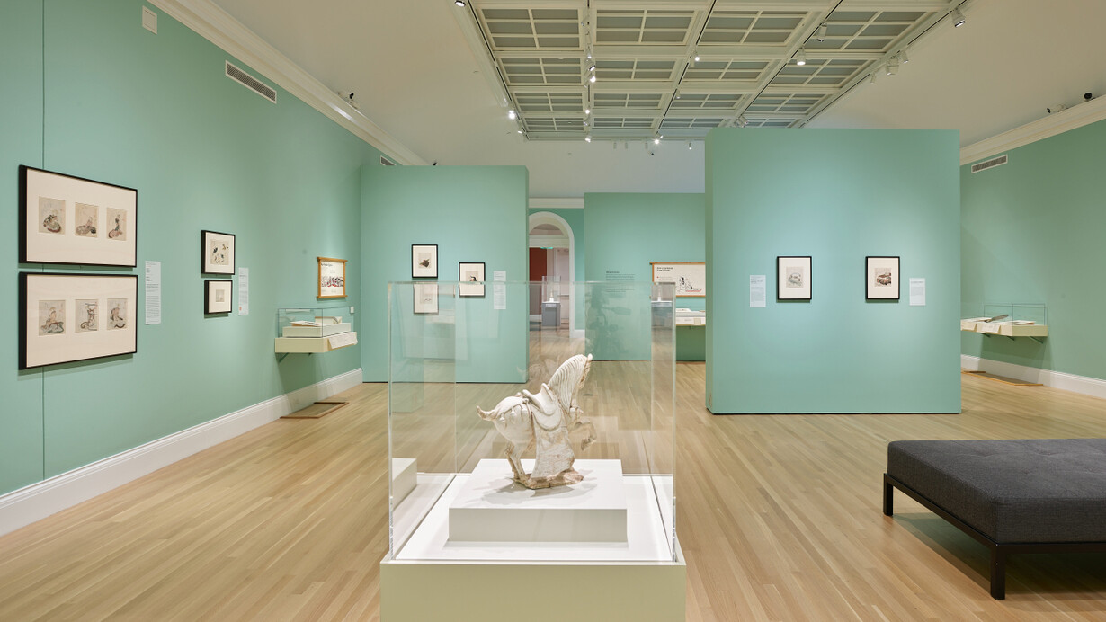 The artistry and reunion of two surimono albums reunites, exhibition view. Courtesy of Risdm Museum
